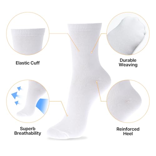Womens Cotton Crew & Ankle Socks, Cute Floral Ruffle Colorful Tube Size 6-9 - color: Solid C - Black(4)