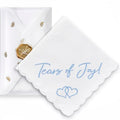 Mother of the Bride Gifts Wedding Handkerchief Keepsake - color: Tears of Joy!, style: Gold Olive Leaf