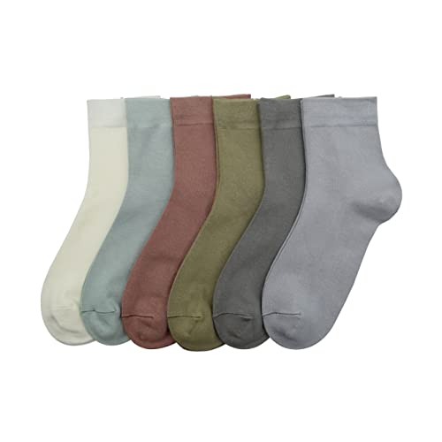 Women Thin Socks Rayon Bamboo Ankle Silky Quarter Anti Odor Casual Summer Socks 6 Pairs - color: Assorted 4, size: 3-7