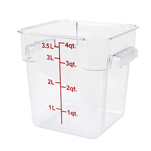 Tiger Chef Food Storage Containers with Lids - Plastic Container Set for Pantry Storage- 4 Qt - 4 Pack for Sugar, Flour, Cereal, Dry Goods - style: 4 Quart
