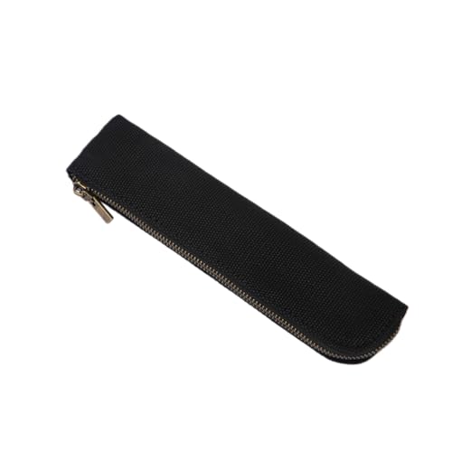 Slim Pencil Case Small Pencil Pouch Pen Case (Black/CV) - color: Black