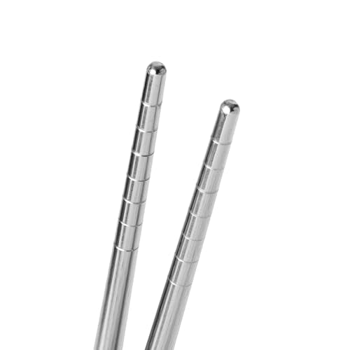 Joyce Chen Reusable Stainless Steel Metal Chopsticks Set, 5 Pair Set