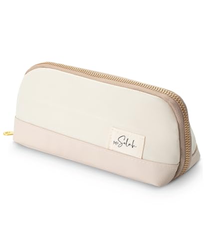 Mr. Pen- Wide-Opening Pencil Case, Triangle Design - color: Cream