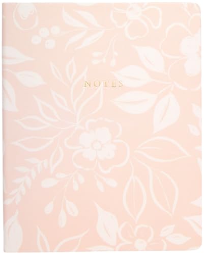 WORLD TRAVELER Large Lined Journal Notebook 256 Ruled White & Ivory Pages - color: Apricot Floral