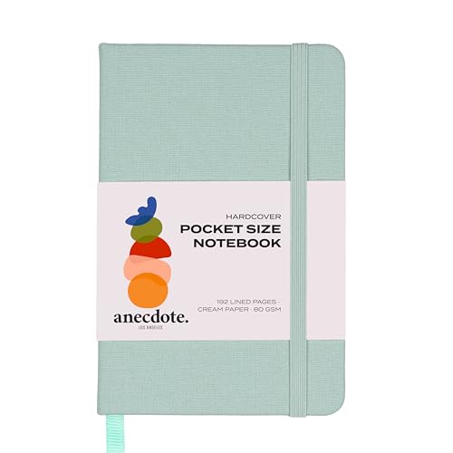 Anecdote Journal Notebook (5.5"x3.5" Pocket Size) 192 Lined Pages Hardcover - color: Dutch Blue, size: 5.5" x 3.5"