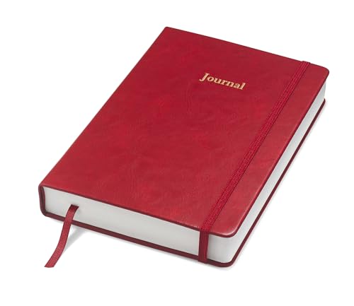 Wykeham's Executive 2026 Undated Daily Journal Planner – Customization Available (Crimson, 8.5"×5.5") - color: Crimson