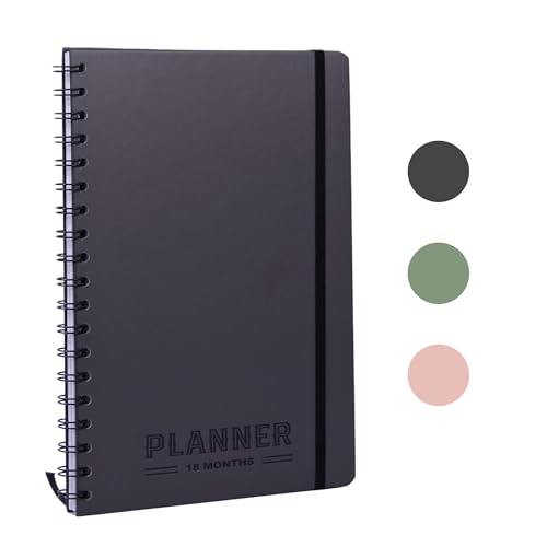 Nextnoid B5 18-Month Undated Monthly Planner, Hardcover, Black - color: a-Black, style: a-Monthly Undated