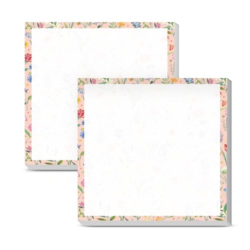 Sticky Notes 3x3 Inches, 2 Pads, Easy Post Cute Self-Stick Notes, Colorful Self Stick Notes Pads for Home Office Notebooks Accessories, Strong Adhesive Note Pad Spring Flowers - color: Spring Flowers
