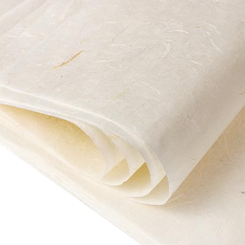 60 Sheets Mulberry Rice Paper, 8.5 x 11 Inch, Cream