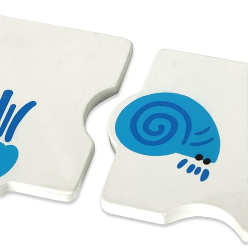 Beach Coasters for Drinks Set of 4, Blue - color: Blue
