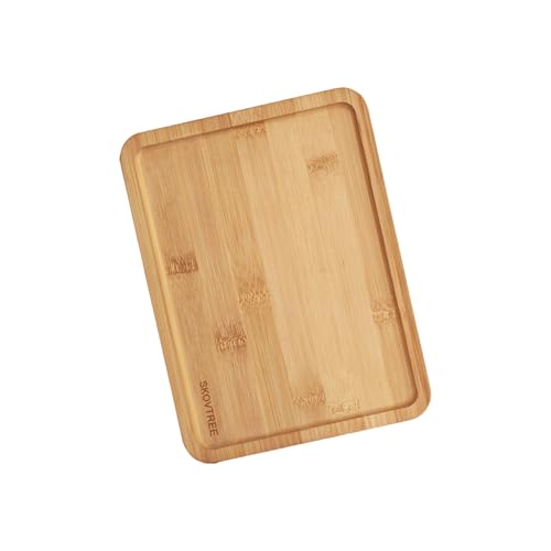 Small Bamboo Serving Tray, Small Food Tray for Eating and Serving Coffee, Tea, 9.5 x 7.1 Inch - size: 9.5" x 7.1" x 0.6"