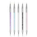 Nail Art Brushes, 5 Pcs Nail Brush Set with Liner Brush and Dotting Pens - color: 5PCS Nail Brush Set
