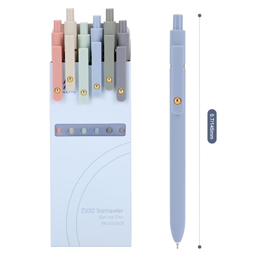 Ddaowanx Gel Pens,6 Pcs 0.5mm Retractable Quick Dry Blue Ink Pens - color: 6 Pcs-Blue Ink, size: 1 Count (Pack of 6)