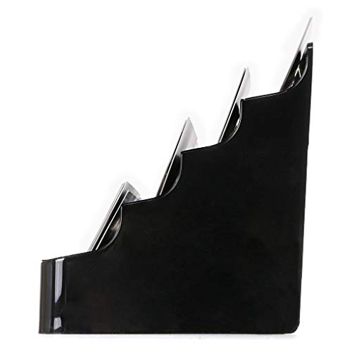 Hipiwe 2-Pack Acrylic Business Card Holder Card for Desk, 8 Pockets - color: Black