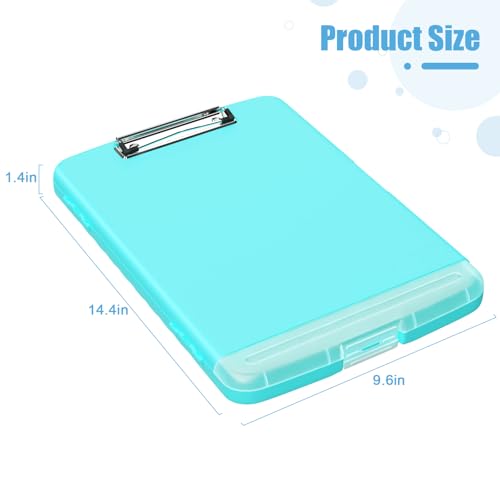 Hongri Clipboard with Storage with Pencil Case, 8.5 x 11 Storage Clip Board - color: Light Green