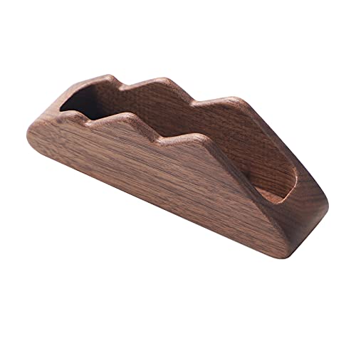 muso wood Business Card Holder for Desk 2 Pack (Walnut) - size: Walnut 2 Pack