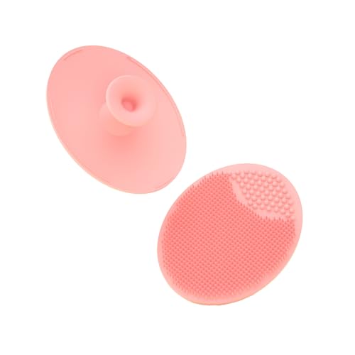 Silicone Face Scrubber-Soft Facial Cleansing Brush for Skincare Routine,Exfoliating Pad & Scalp Scrubber for Home Spa - color: Pink, size: 1-pack