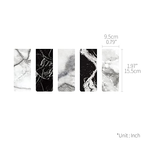 Monolike Magnetic Bookmarks Marble Ver.1, Set of 5 - color: Marble Ver.1