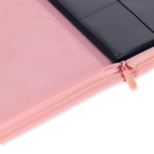 Vault X 12 Pocket Zip Trading Card Binder 480 Cards Exo-Tec (Pink) - color: Pink, size: 12 Pocket