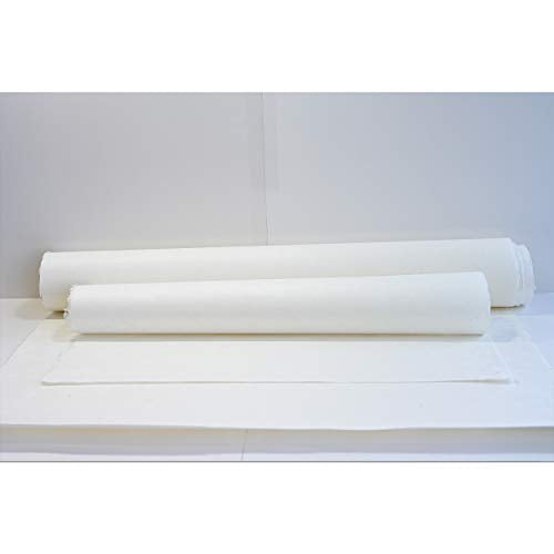 [10 Pcs] Korean Traditional Mulberry Paper HanJi Handmade Plain Natural White Double Layer 28.3" x 55.9" - size: 28.3" x 55.9" (Double-Layer)