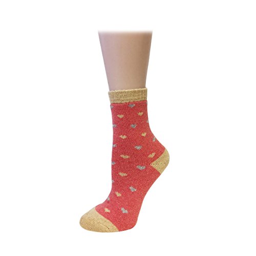 Bowbear Women’s 5-Pair Vintage Pattern Wool Socks - color: Sweetheart, size: 9-11