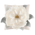 JWH Flower Throw Pillow Cover, Ivory White, 18x18 Inch - color: Creamy White
