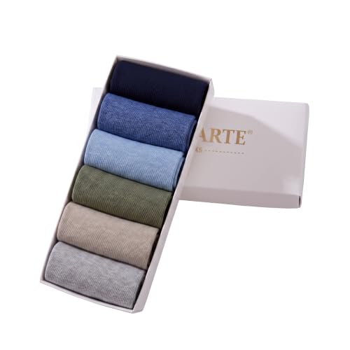 MAGIARTE Womens Mini Crew Cotton Socks,6 Pairs - color: Color#14