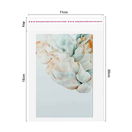 Egofine Self Sealing Cellophane Bags 100 PCS Clear Resealable Sleeves Bags for 4x6 Photo Mats, Bag Size: 4.33x6.30 inches for 4x6 Mats - color: 4"x6"Pack of 100