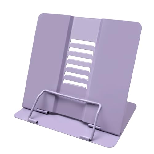 Book Stand, Book Holder, Book Stand for Reading – for Desk & Music - color: Purple