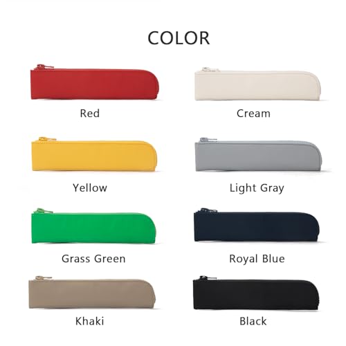 Slim Pencil Case Small Pencil Pouch Pen Case (Black/Oxford) - color: Black