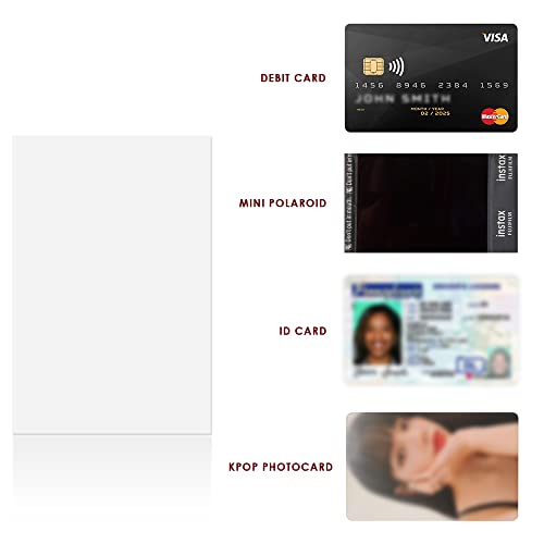 100 Pack Kpop Photocard Sleeves, 59x90mm, Unsealable - style: Unsealable