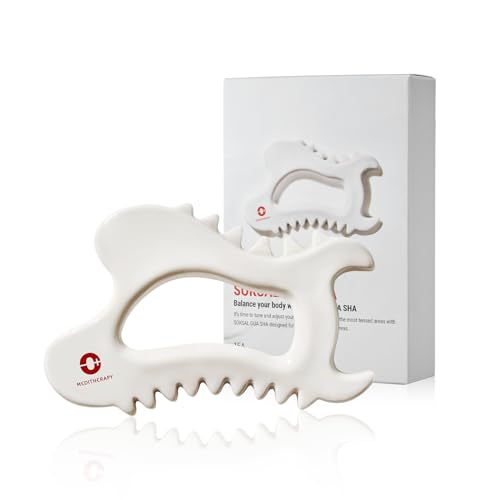 MEDITHERAPY SOKSAL GUASHA,Ceramic Gua Sha,Body Massage Tool, Korean Body Guasha, Guasha Board, Face Lift, Muscle Relief Massage Board (Body Massager) - style: BODY MASSAGER