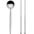 Studio Nova Premium 18/10 Stainless Steel Chopsticks & Spoon Set - size: 1-Pair Set with Spoon