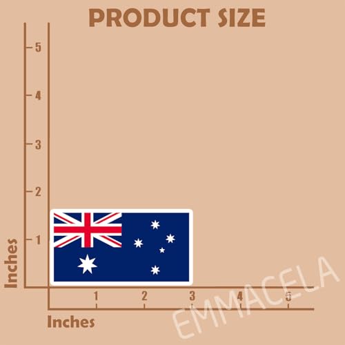 (3PCS) Australia Flag stickers, Countries Flag Stickers - Waterproof Vinyl Decals For Laptops, Tumblers, Water Bottles, Books, Scrapbooks, Size 3 x 1.7 Inch - color: Australia