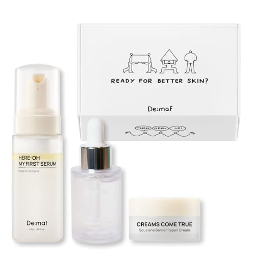 De:maf Welcome Skincare Gift Kit – Bestseller 3-Step Skincare Set for Sensitive Skin & Barrier Care | Travel Size Skincare Gift Set for Mom & Women