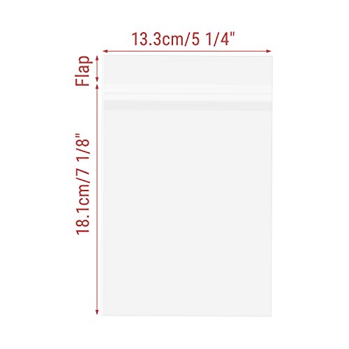 Golden State Art 5x7 Inch Crystal Sealed Clear Plastic Sleeves,100 Pack - size: 5-1/4 x 7-1/8