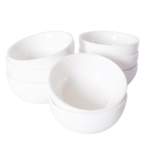 TeaCup 1.8 oz White Porcelain Gongfu Tea cups Ceramics Cups Small Cups Tiny Bowls Set of 8
