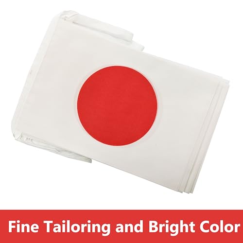 100 Feet Japan String Flag, 76 Pcs Japanese Banner Flag, Small Mini World Banner Flags for Sports Events, Bars Decorations, School Festivals, Party Decorations, Celebrations (Japan) - color: Japan