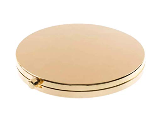 MIHAGUTY Magnifying Compact Mirror for Purses with 2 x 1x Magnification, Folding Mini Pocket Double Sided Travel Makeup Mirror,Perfect for Purse, Pocket Mirror for Gift - color: Gold, size: 0"L x 0"W