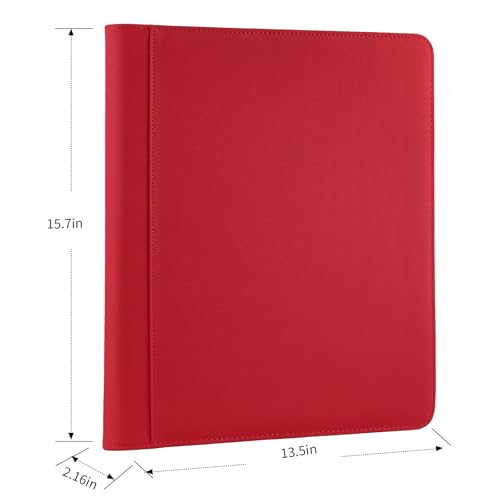 Toploader Binder, Holds 324 Toploaders, 9 Pocket Top Loader Binders with Sleeves for 3 x 4'' Toploaders, Double-Sided Pocket Top Loader Storage Binder, Trading Card Binder - Diamon Red - color: Diamond Red