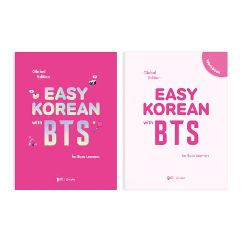 Easy Korean with BTS (New Cover Edition)- Basic Level Korean Study Book with Workbook and Free Online Lectures(Lessons with BTS Videos, Listening & Speaking Practice, and Grammar Quizzes)