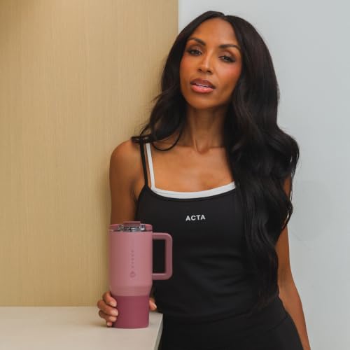 HydroJug Coffee Traveler 20oz Ceramic-Lined Mug with Handle, Canyon Rose - color: Canyon Rose