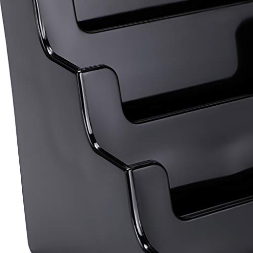 Hipiwe 2 Packs 4-Tier Acrylic Business Card Holder Desktop Index Card Stand - color: Black
