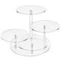 4 Tier Acrylic Display Stand, Clear Display Risers for LEGO Botanicals & Mini Figures, Tabletop Display Shelf for Perfume, Jewelry, Flowers, Collectibles, and Cake – Crystal Clear, Sturdy - color: 4 Tier