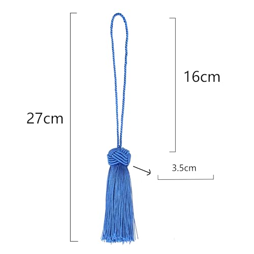 BEL AVENIR 8 Pcs Elegant Polyester Key Tassel Colorful Craft Tassels Charms - color: Royal Blue
