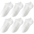 No Show Socks Womens Low Cut Non Slip Ruffle Ankle Socks 6 Pairs - color: （6 Pairs）white