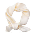 100% Mulberry Silk Neck Scarf for Women Square Neckerchief – 21 inch - color: Ivory