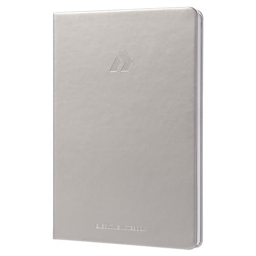 Nextnoid A5 LIned Notebook - 160 Pages, 120 GSM Paper, Silver Grey - color: Silver Grey, style: Lined 160 Pages
