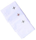 Monogrammed Handkerchiefs for Men 3-Pack Cotton, White Hankies - color: N