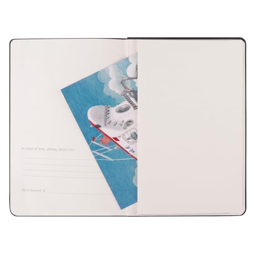 Comix 6 Pack Lined Journal Notebooks for Work, 240 Pages, 5.5"x8.3", Black - color: Black, size: 6 Pack